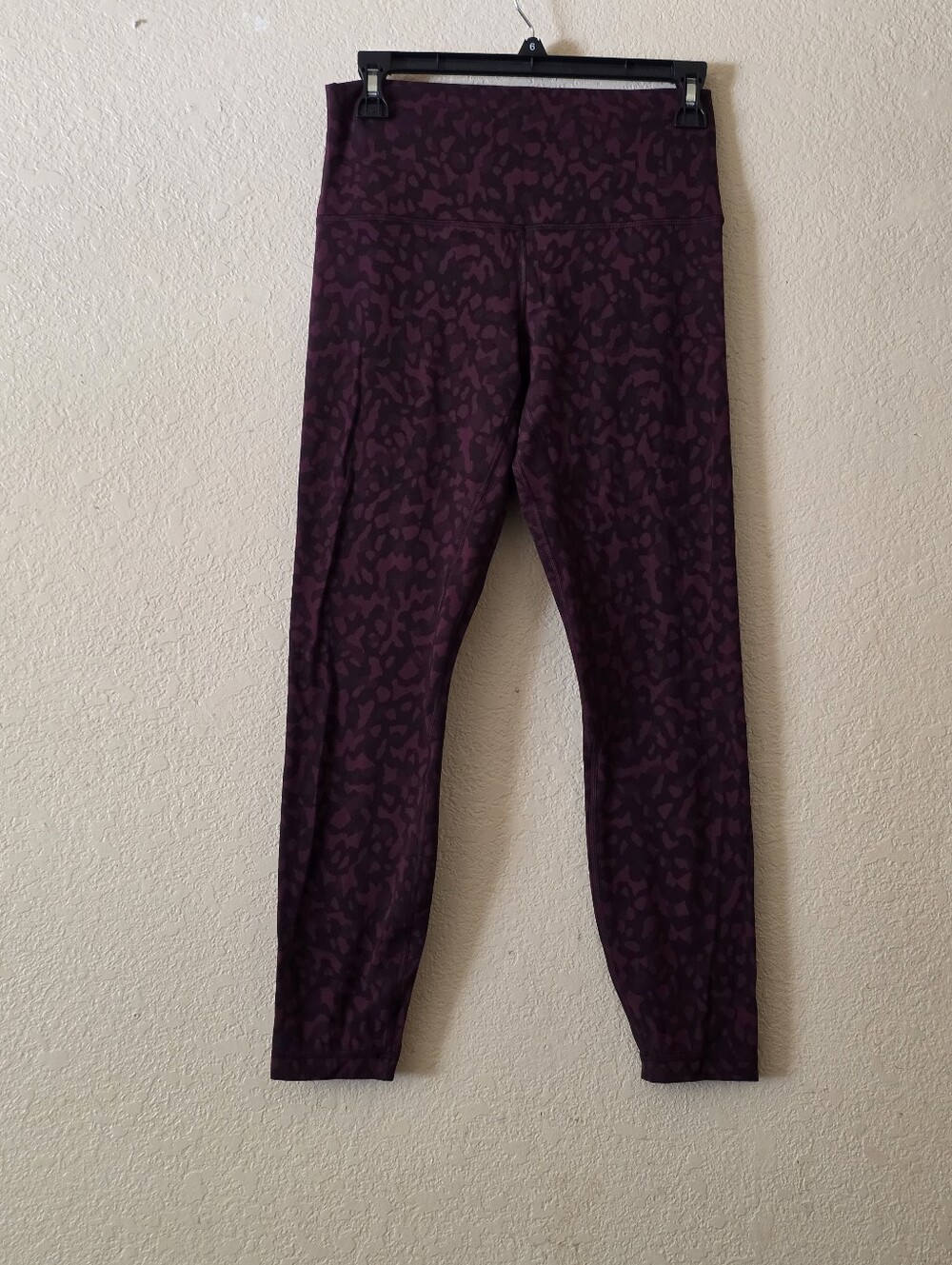 lululemon athletica Women Burgundy Print High-Rise Leggings Size 8